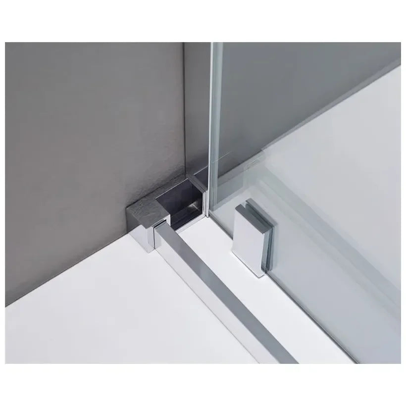 Mampara de ducha de tipo frontal con 2 puertas correderas y 2 hojas fijas VITRO SPAZIO de GME 4