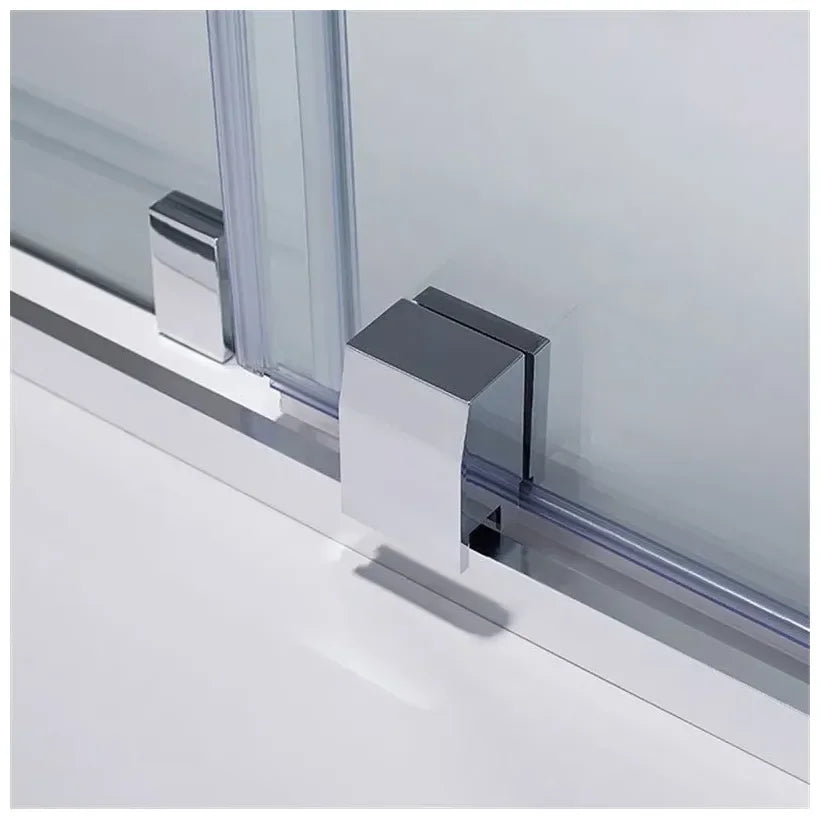 Mampara de ducha de tipo frontal con 2 puertas correderas y 2 hojas fijas VITRO SPAZIO de GME 5