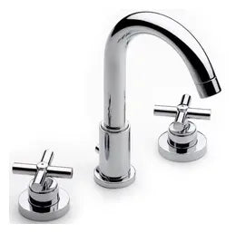 Grifo bimando de lavabo con caño giratorio de 14 cm con acabado cromado Loft Roca - Vista 1