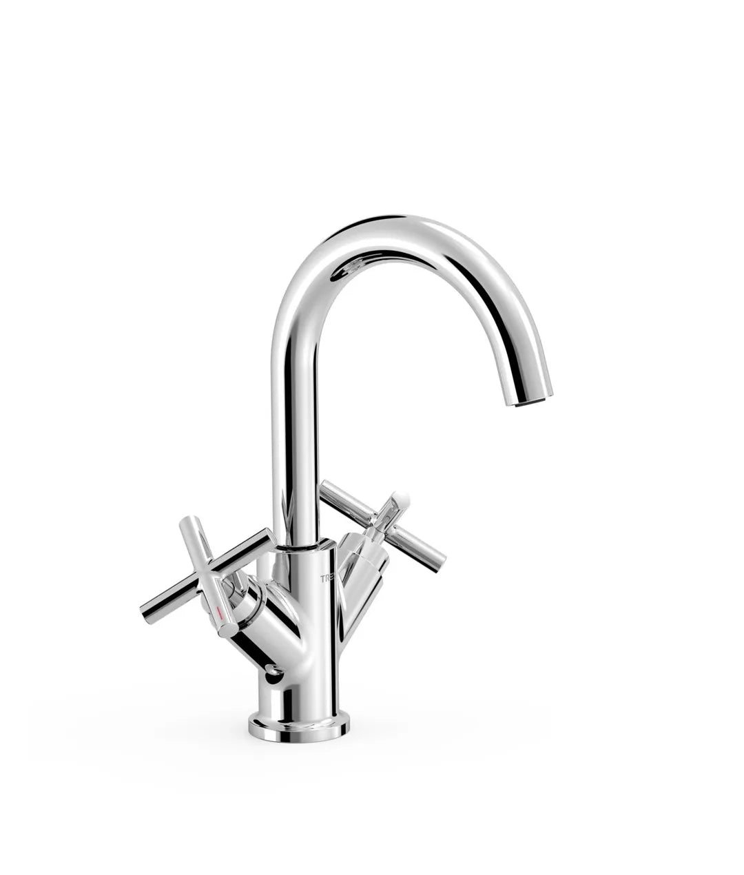Grifo bimando para lavabo en latón con acabado cromado MONTBLANC TRES 0