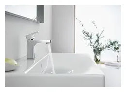 Grifo compacto de lavabo con desagüe click-clack de 15,6 cm con acabado cromado L90 Roca - Vista 2