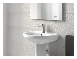 Grifo compacto de lavabo con desagüe click-clack de 15,6 cm con acabado cromado L90 Roca - Vista 4