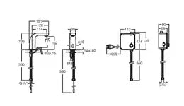 Grifo electrónico de lavabo para instalación sobre repisa de 15,1 cm con acabado cromado L20 Roca - Vista 5
