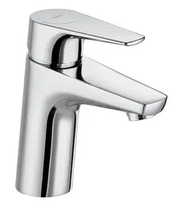 Grifo monomando de lavabo con cuerpo liso de 11 cm con acabado cromado Atlas Roca - Vista 1