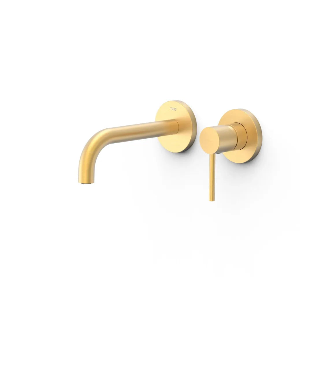 Grifo para lavabo monomando con acabado oro mate para cuerpo empotrado Study Tres 0