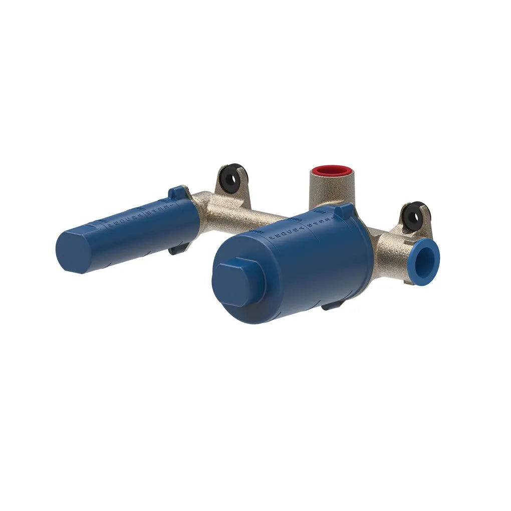 Grifo para lavabo monomando con cuerpo empotrado de latón acabado dorado Study Tres 2