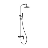 Extendable single handle shower bar made of stainless steel with matte black finish Delos by Imex