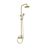 Calha de duche monocomando extensível IMEX ROMA BDR001/OC em aço inoxidável com acabamento dourado escovado