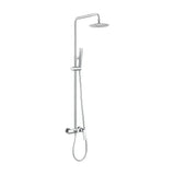 Set doccia monocomando estensibile in acciaio inox con finitura cromata Delos di Imex
