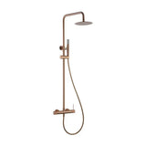 IMEX LINE BDD038/ORC calha de duche extensível monocomando em aço inoxidável com acabamento escovado em ouro rosa