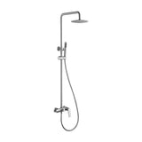 Stainless steel single lever shower rail satin finish Delos by Imex
