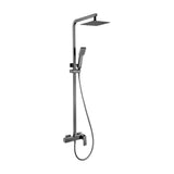 Shower rail single lever extendable stainless steel black metallic finish Pisa by Imex
