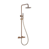 Calha de duche termostática IMEX LINE BTD038/ORC em aço inoxidável com acabamento escovado em ouro rosa