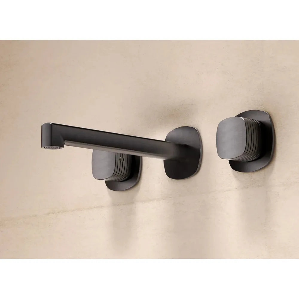 Plano o detalle técnico de Bimando empotrado lavabo Firenze oro rosa cepillado Imex (vista 3)