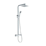 Coluna de duche IMEX FIYI BDF016/BL com uma cabeça de duche extra plana em design moderno e acabamento branco mate fiyi