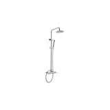 Shower column with ultra slim rain showerhead chrome finish modern design Milos by Imex