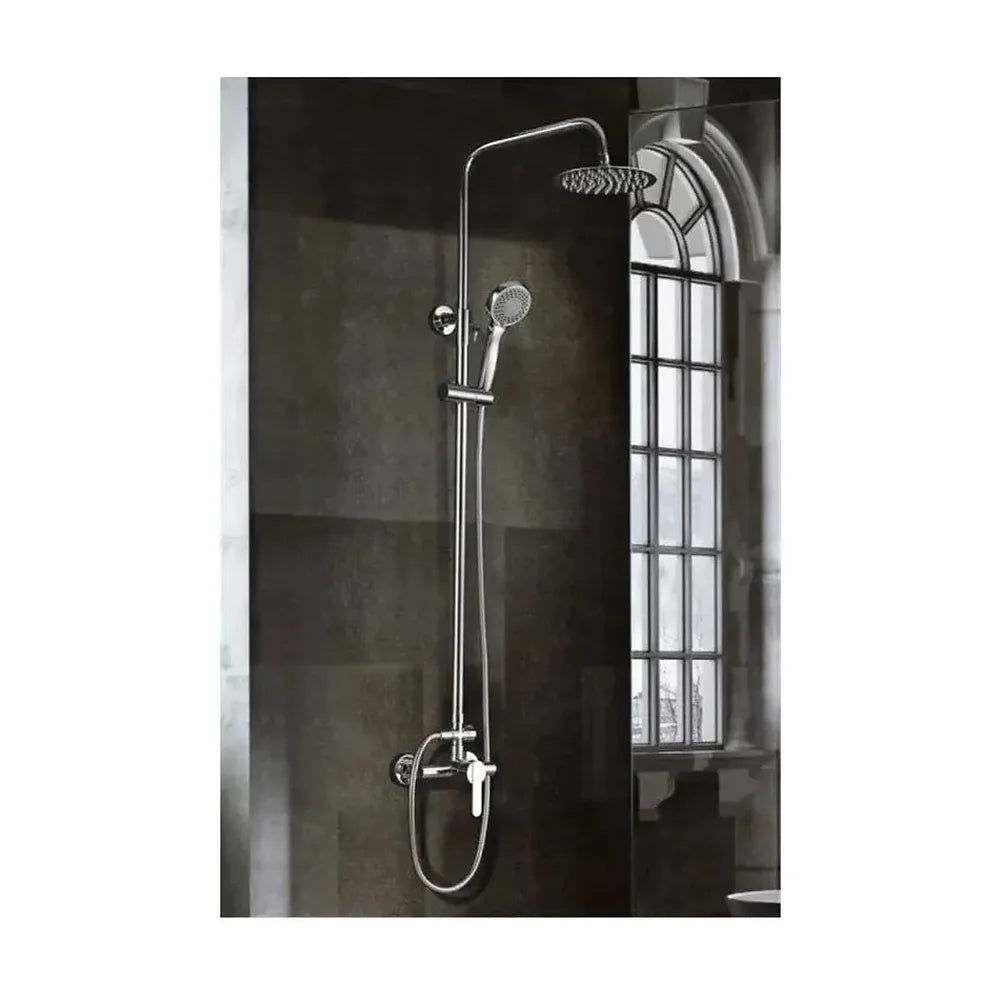 Vista principal de Columna de ducha extensible 95-137 cm de acero inoxidable con rociador redondo Roma de Imex