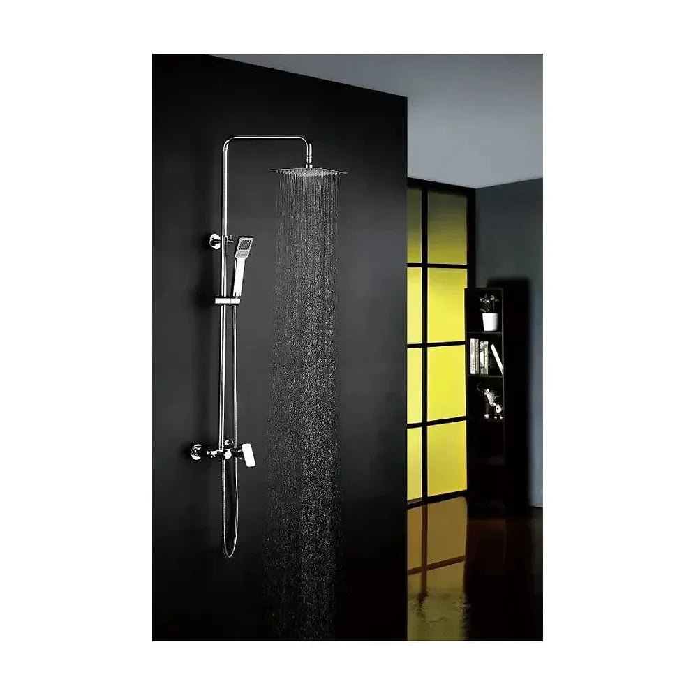 Vista principal de Columna de ducha y bañera de diseño minimalista fabricada en acero inoxidable Liverpool de Imex