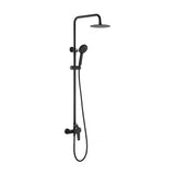 Modern matte black shower column single lever design Belgica by Imex.