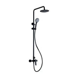 Matte Black Brass Shower Column Modern Design Luxor by Imex