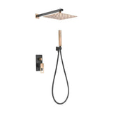IMEX SWEDEN BDC032-6NOR ensemble de douche encastré au design moderne avec finition suédoise noire et or rose