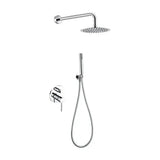 Recessed shower set with single lever mixer and chrome finish, stick Milos by Imex