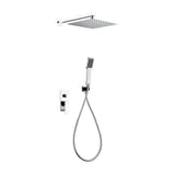 Concealed single lever shower mixer with hand shower and rain shower head chrome finish Pisa by Imex