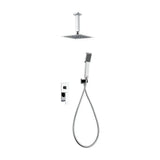 IMEX PISA GPC061 Conjunto de duche monocomando oculto de 2 vias com acabamento cromado catania