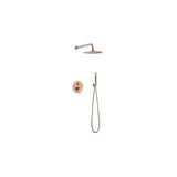 Concealed single lever shower mixer 2 way brushed rose gold finish Line by Imex