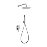 Concealed single lever built in shower set, stainless steel, brushed finish Delos by Imex
