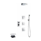 Wall mounted shower set, chrome finish, modern design, Formentera by Imex