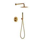 IMEX LINE GTD038/OC set de douche thermostatique à encastrer au design moderne en finition or brossé.