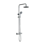 Thermostatic wall mounted shower set modern design chrome finish Kent by Imex