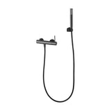 Set miscelatore monocomando con doccetta realizzato in ottone con finitura black gun metal Monza di Imex
