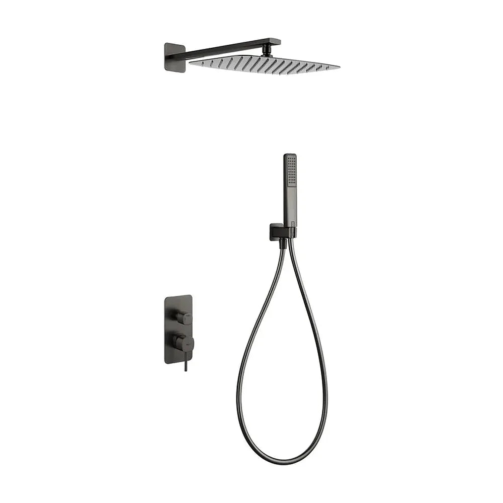Conjunto Ducha Monomando Empotrado Firenze Black Gun Metal Imex Imex