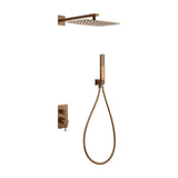 CONJUNTO DUCHA MONOMANDO EMPOTRADO FIRENZE ORO ROSA CEPILLADO IMEX