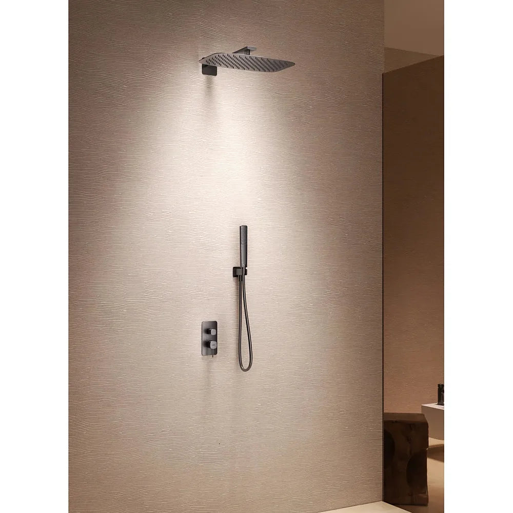 Plano o detalle técnico de Conjunto Ducha Monomando Empotrado Firenze Níquel Cepillado Imex (vista 3)
