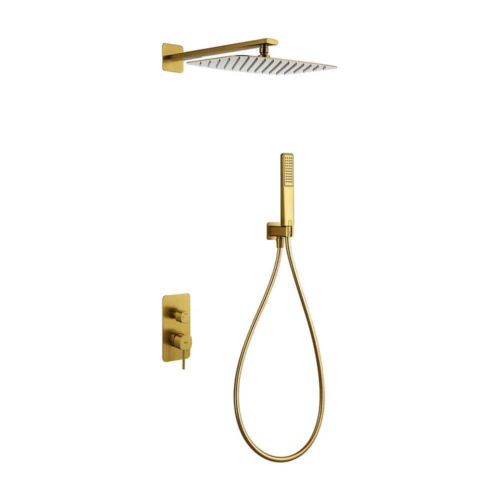 Conjunto Ducha Monomando Empotrado Firenze Oro Cepillado Imex Imex