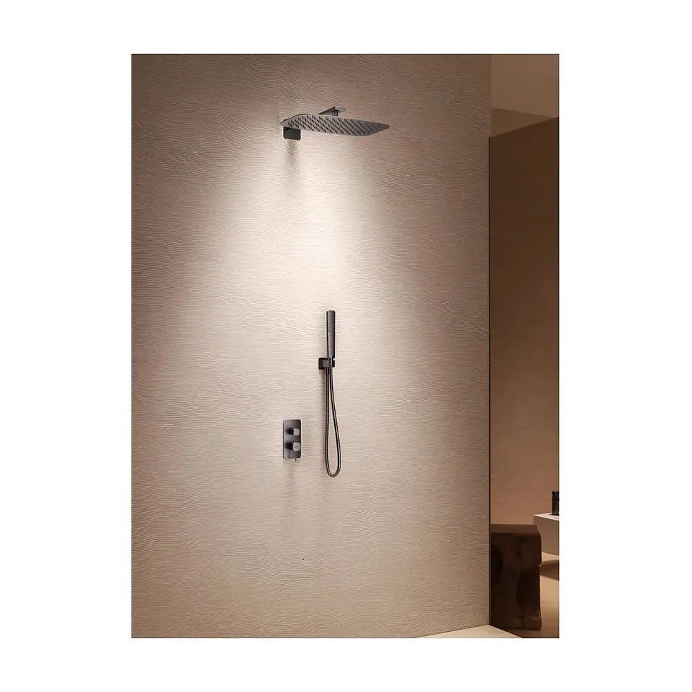 Vista en conjunto ambientada de CONJUNTO DUCHA MONOMANDO EMPOTRADO FIRENZE IMEX