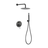 Conjunto ducha monomando empotrado Genova black gun metal Imex