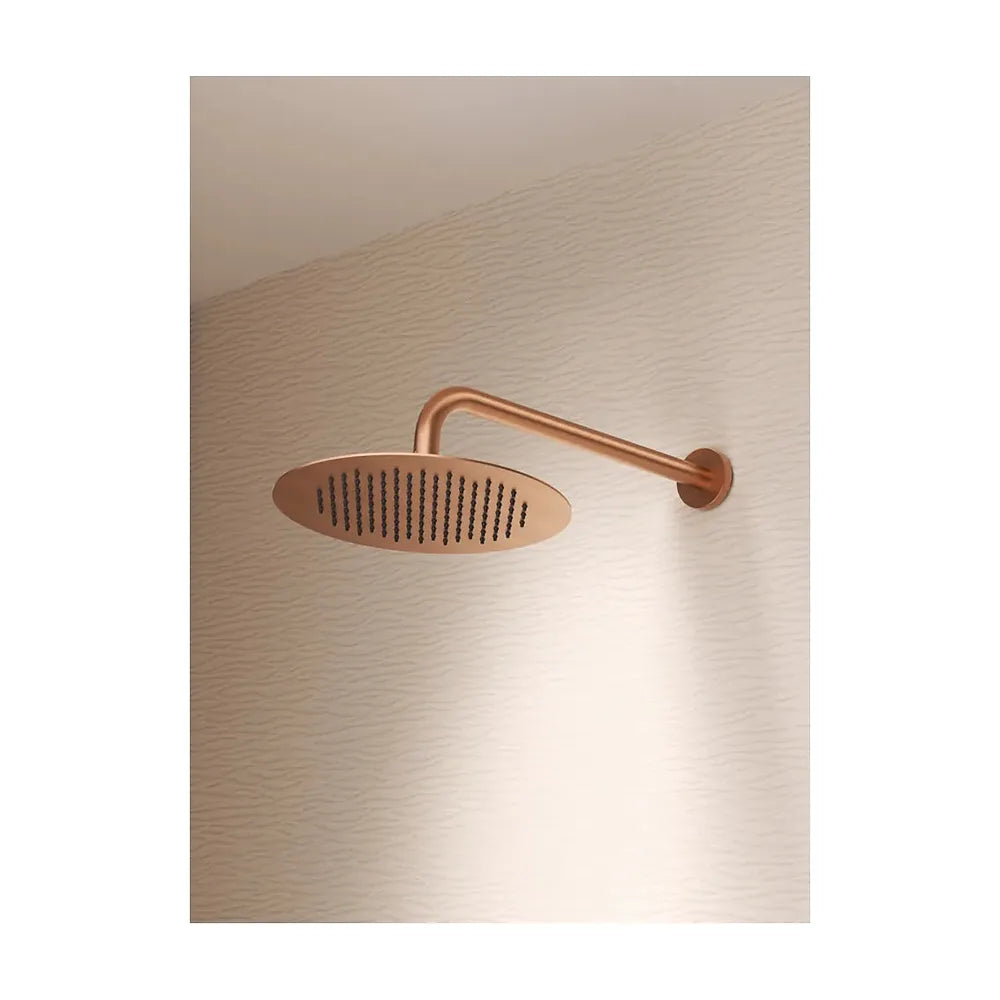 Detalle de acabado y materiales de Conjunto ducha monomando empotrado Genova oro rosa cepillado Imex