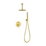 CONJUNTO DUCHA MONOMANDO EMBUTIDO PALAU ORO ESCOVADO