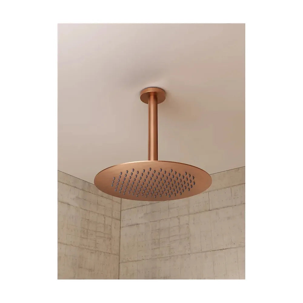 Detalle de acabado y materiales de Conjunto ducha monomando empotrado Piamonte oro cepillado Imex