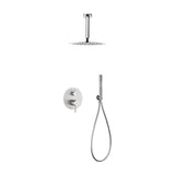 Ensemble douche monocommande encastré Tívoli nickel brossé