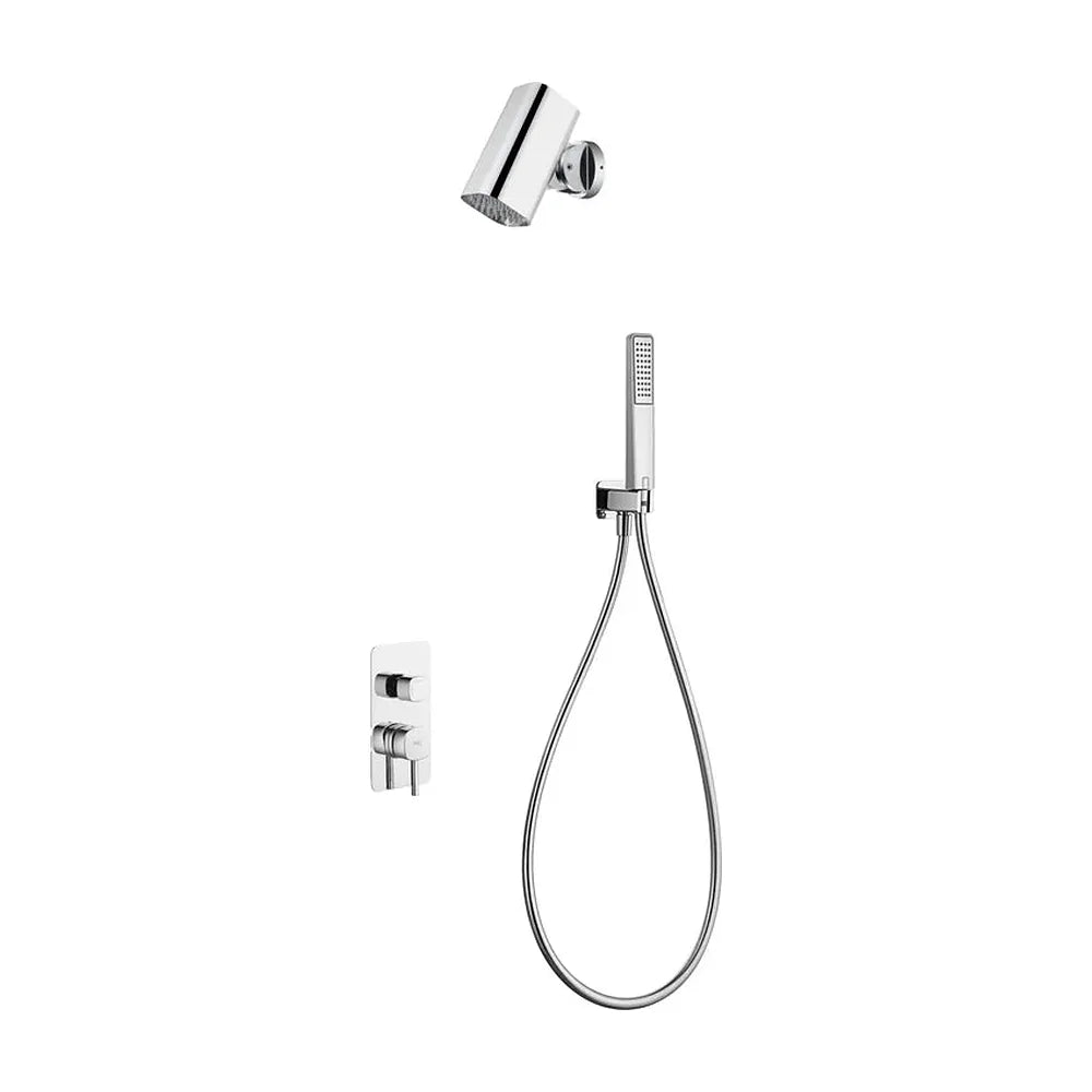 Conjunto Ducha Monomando Empotrado Toscana Con Rociador Tube Imex Cromo Imex