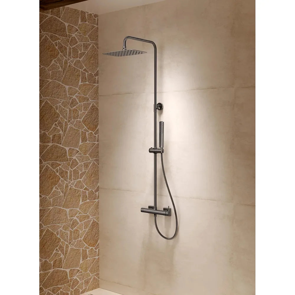 Plano o detalle técnico de Conjunto ducha monomando Firenze oro cepillado Imex (vista 3)