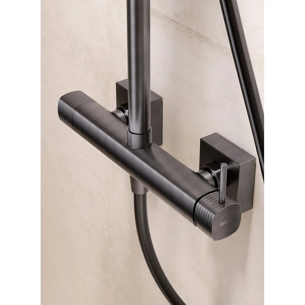 Plano o detalle técnico de Conjunto ducha monomando Firenze oro cepillado Imex (vista 4)