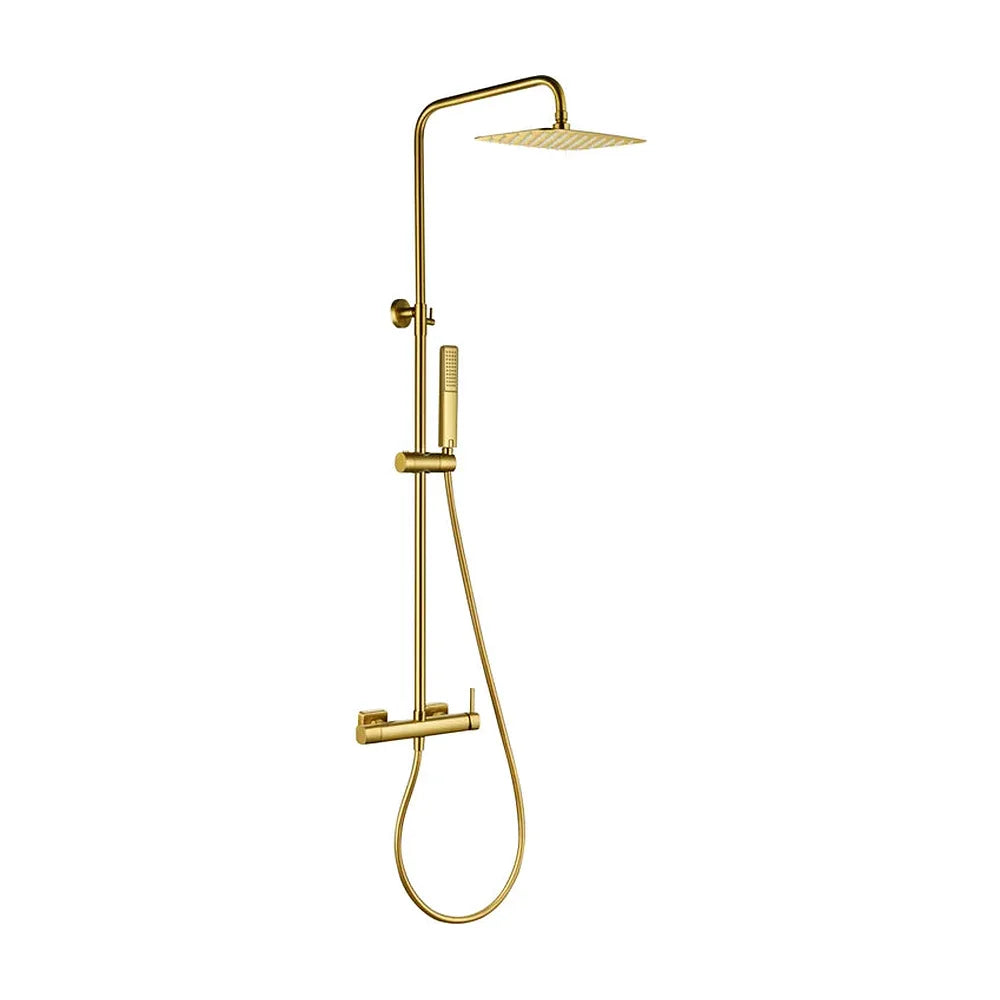 Conjunto ducha monomando Toscana oro cepillado Imex Imex