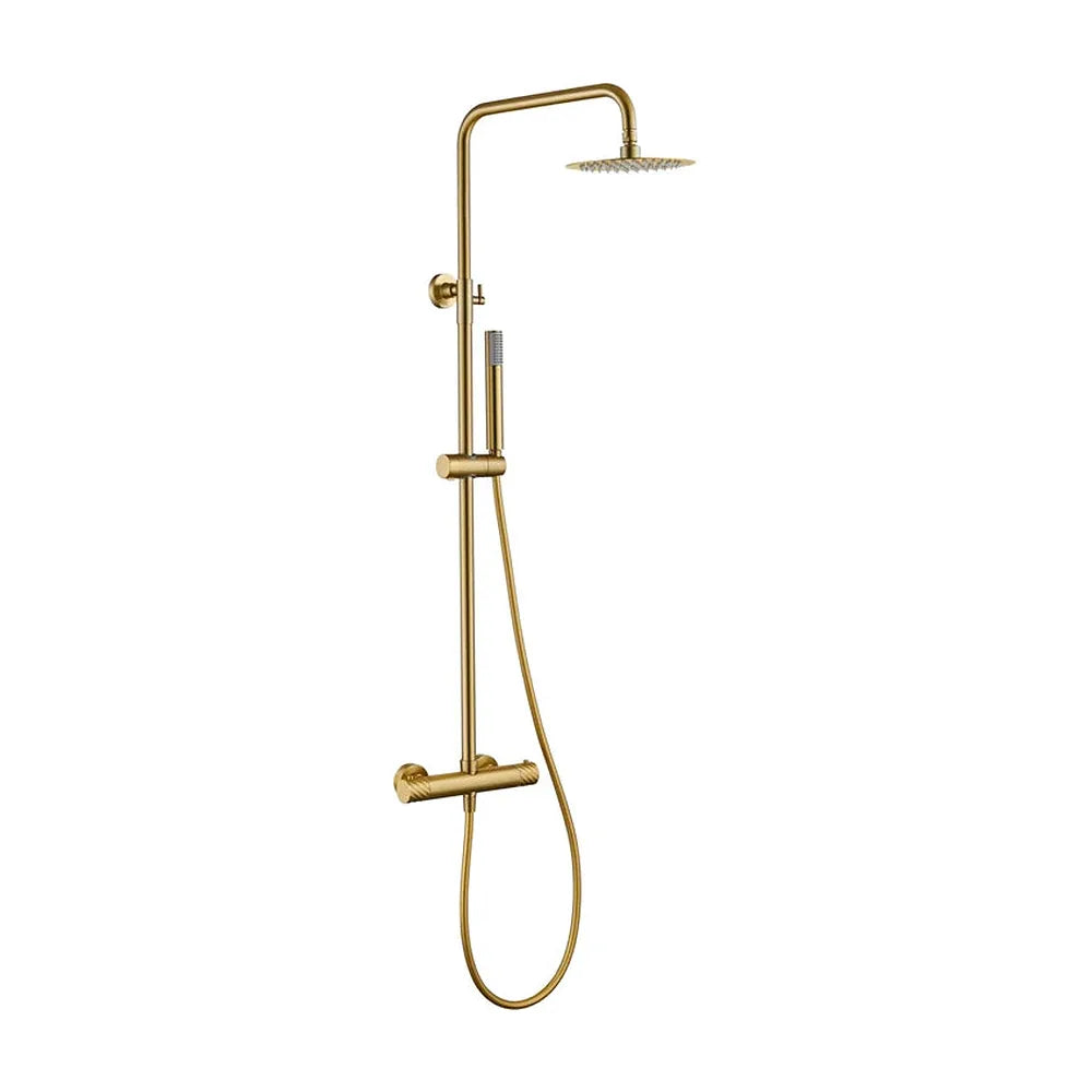 Conjunto ducha termostático Bless oro cepillado Imex Imex
