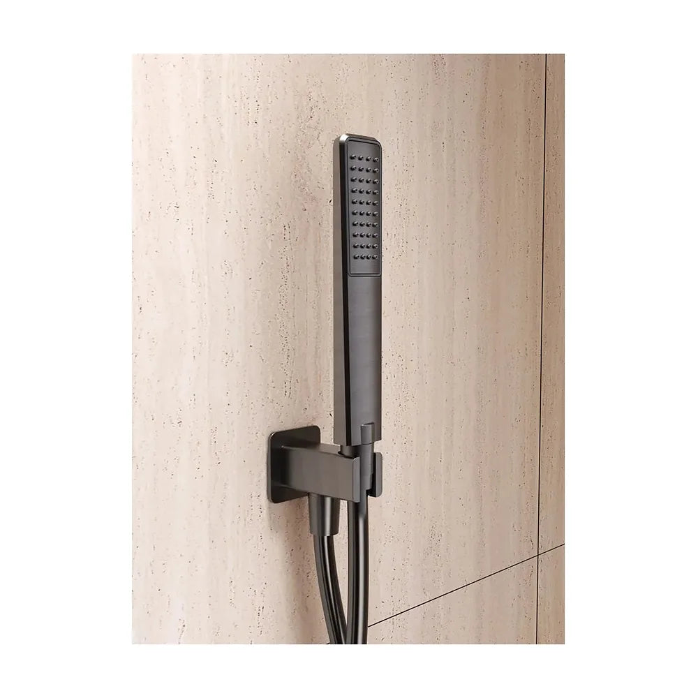 Vista en ángulo alternativo de Conjunto ducha termostático empotrado Sassari black gun metal Imex
